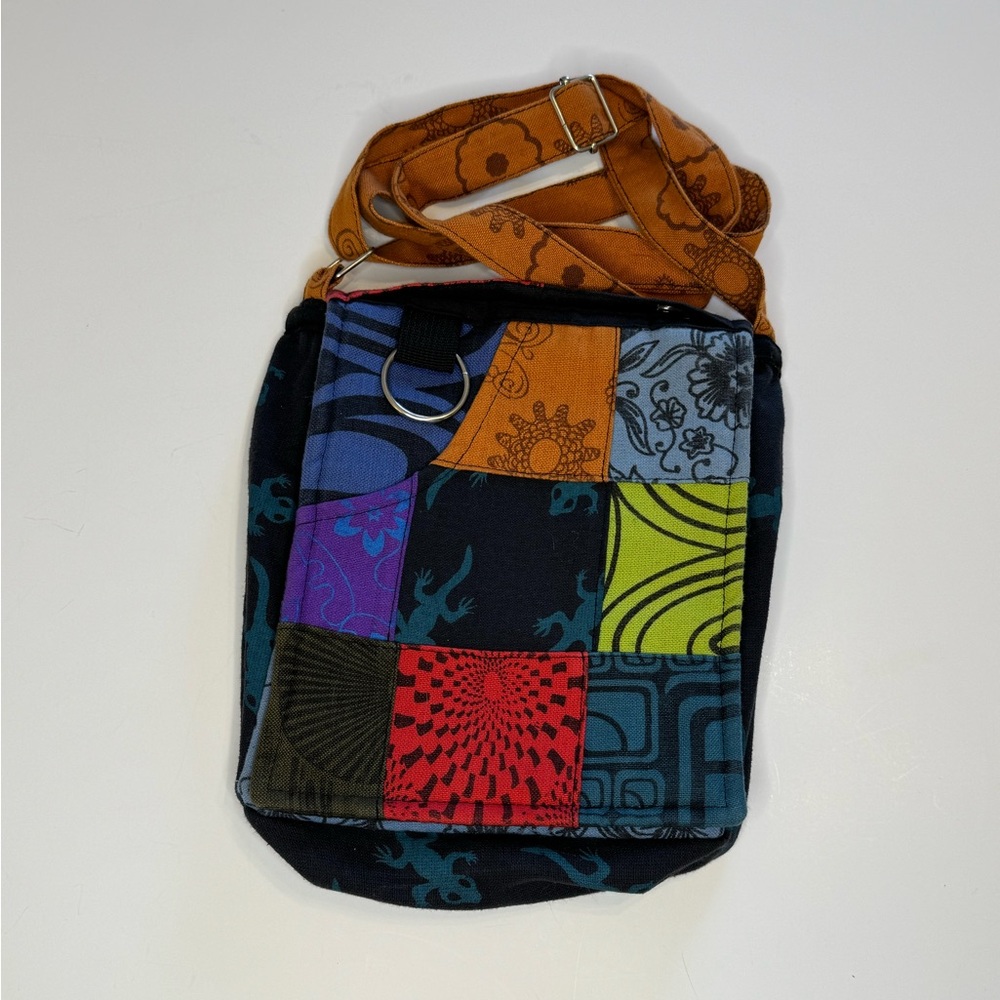 Artisan Style Boho Fabric Crossbody Bag